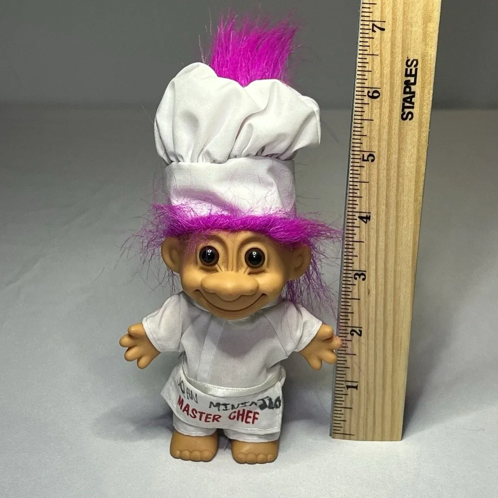 Vintage RUSS Troll Master Chef Restaurant Cook Toque Hat Lucky Doll Mascot 1990s
